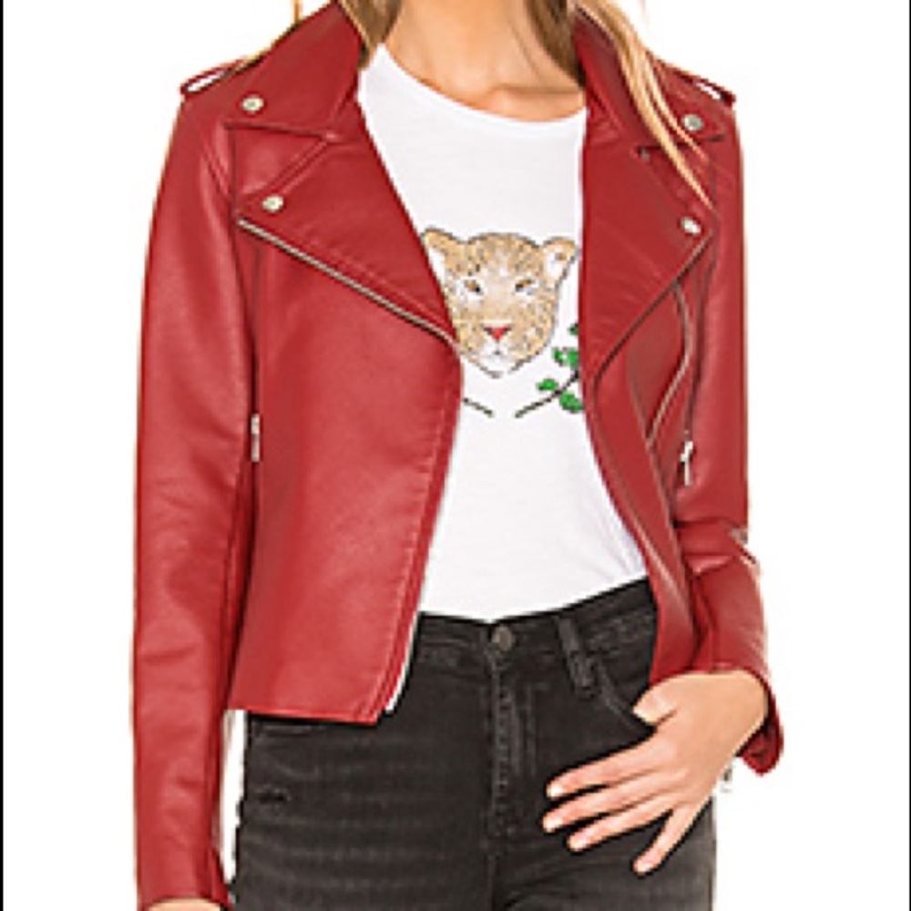 Faux Leather Moto Jacket